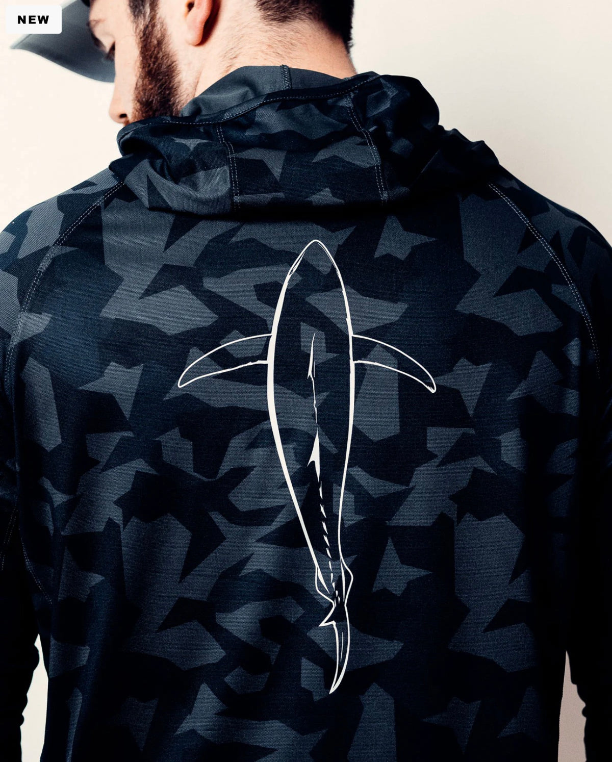 Billfish TUNA SILHOUETTE HOODED LONG SLEEVE