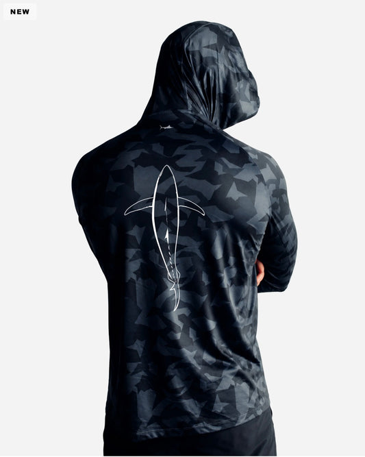 Billfish TUNA SILHOUETTE HOODED LONG SLEEVE